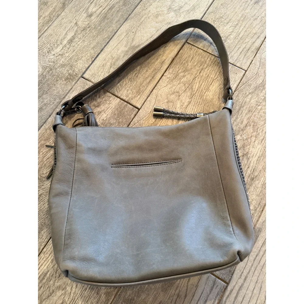 The Sak Collective Hobo crossbody Lucia Leather Tassel Braided purse Handbag